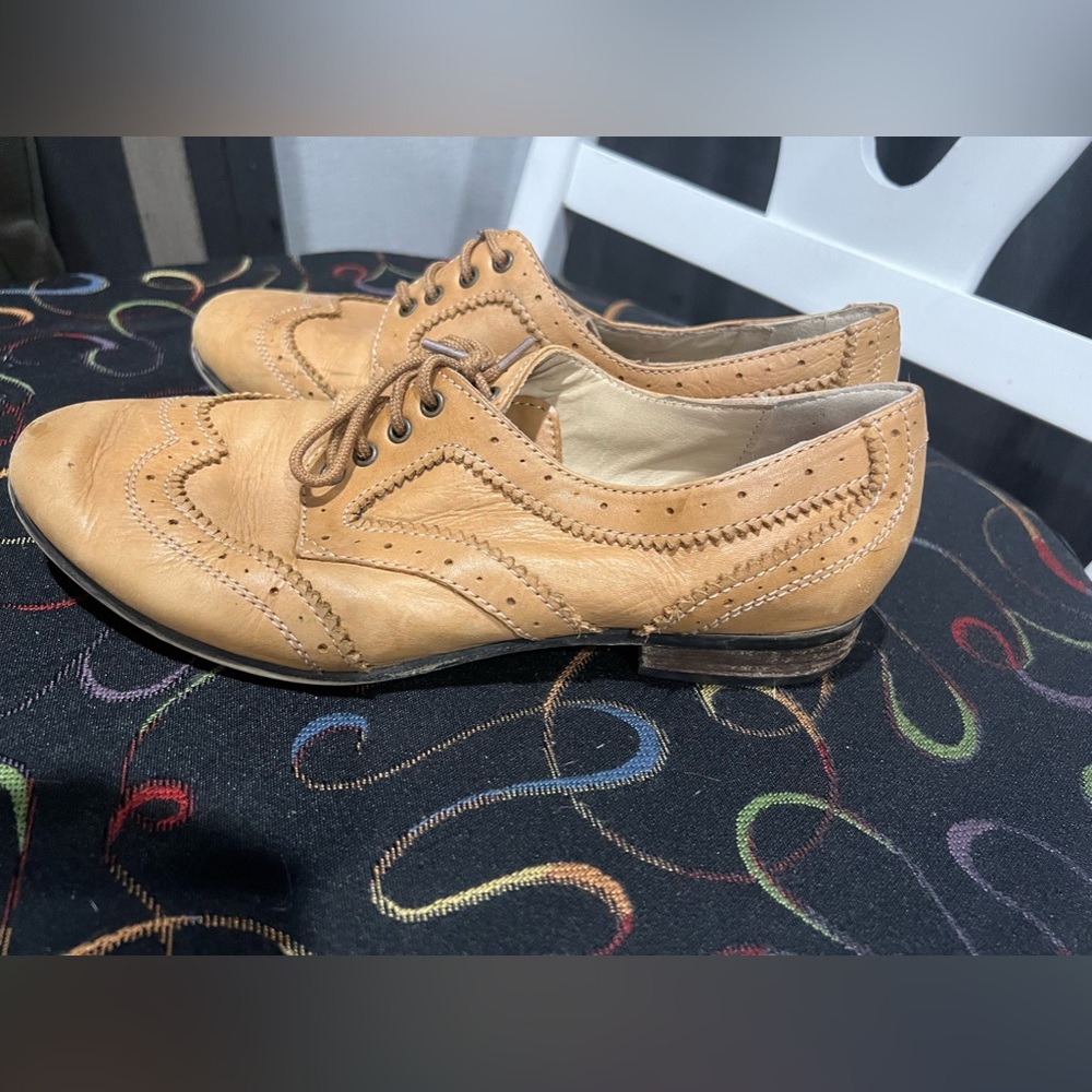 Dune London Tan Oxford Style Womens Shoes Size 37 or 6.5